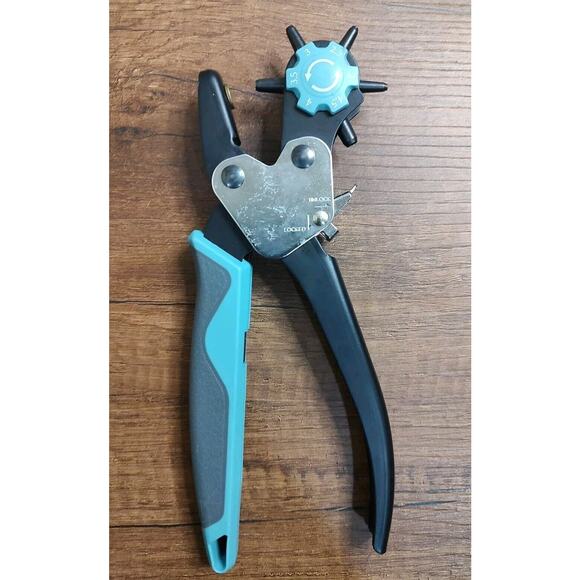 Rotating Ergonomic Leather Hole Punch Six Holesize Options Leather Crafts B15 - Picture 1 of 2